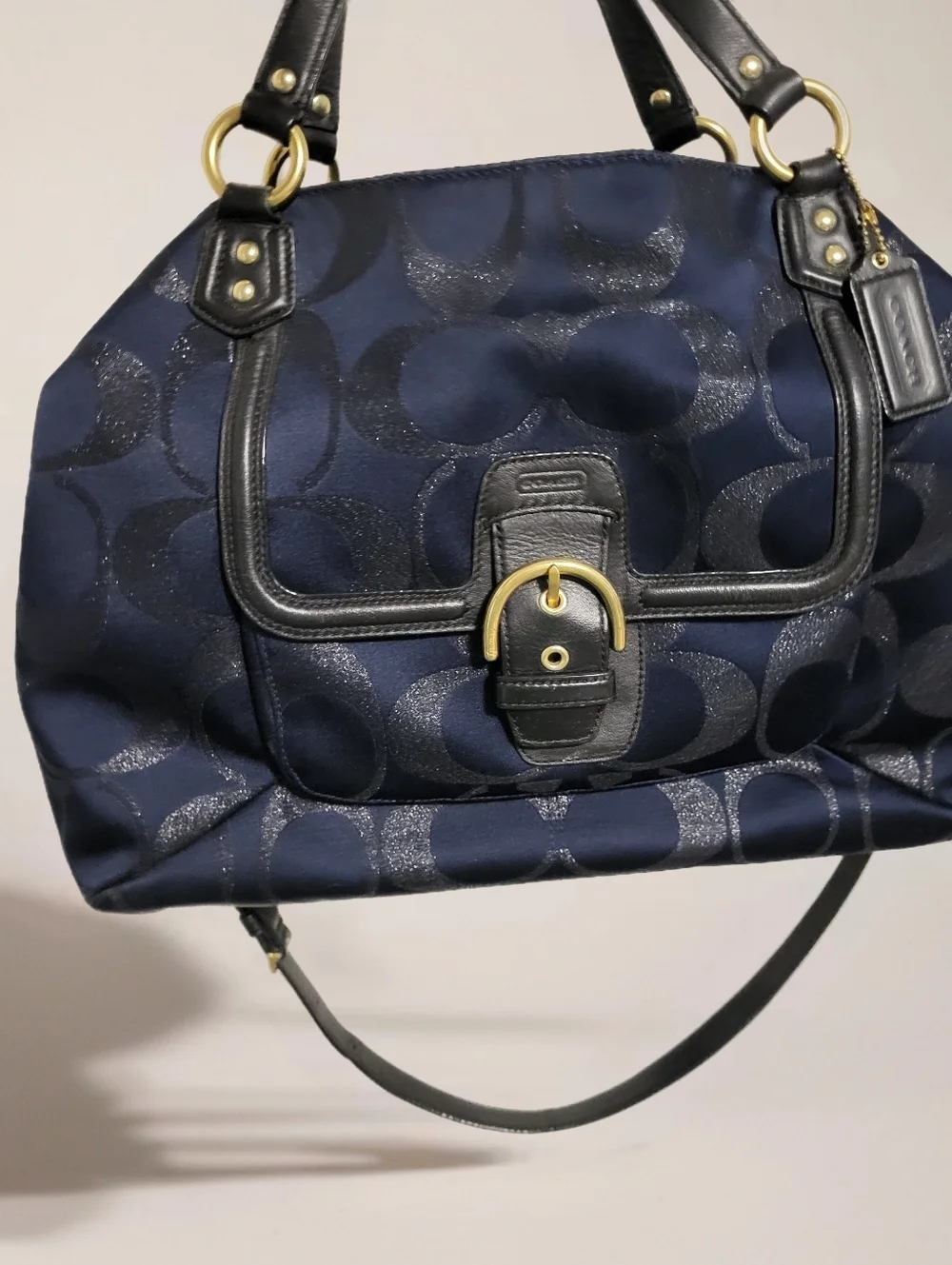 Coach Cambell Signature Metallic Izzy Carryall.